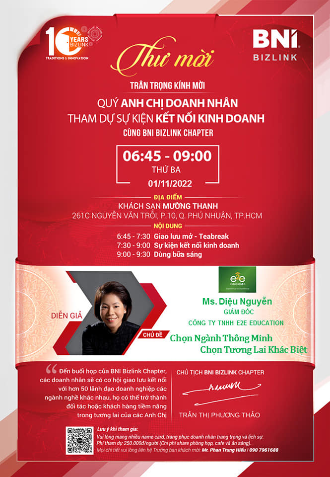 Sự kiện kết nối kinh doanh ngày 01/11 1