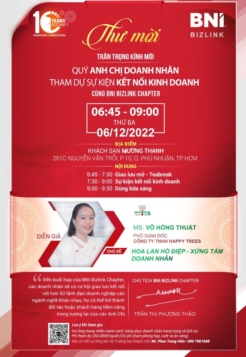Sự kiện kết nối kinh doanh thứ ba ngày 06/12