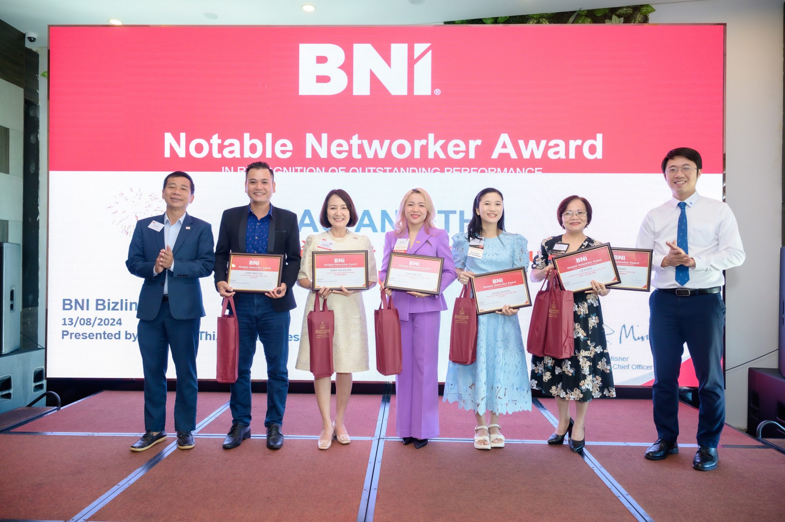 BNI BIZLINK CHAPTER - VINH DANH THÀNH VIÊN XUẤT SẮC THÁNG 7