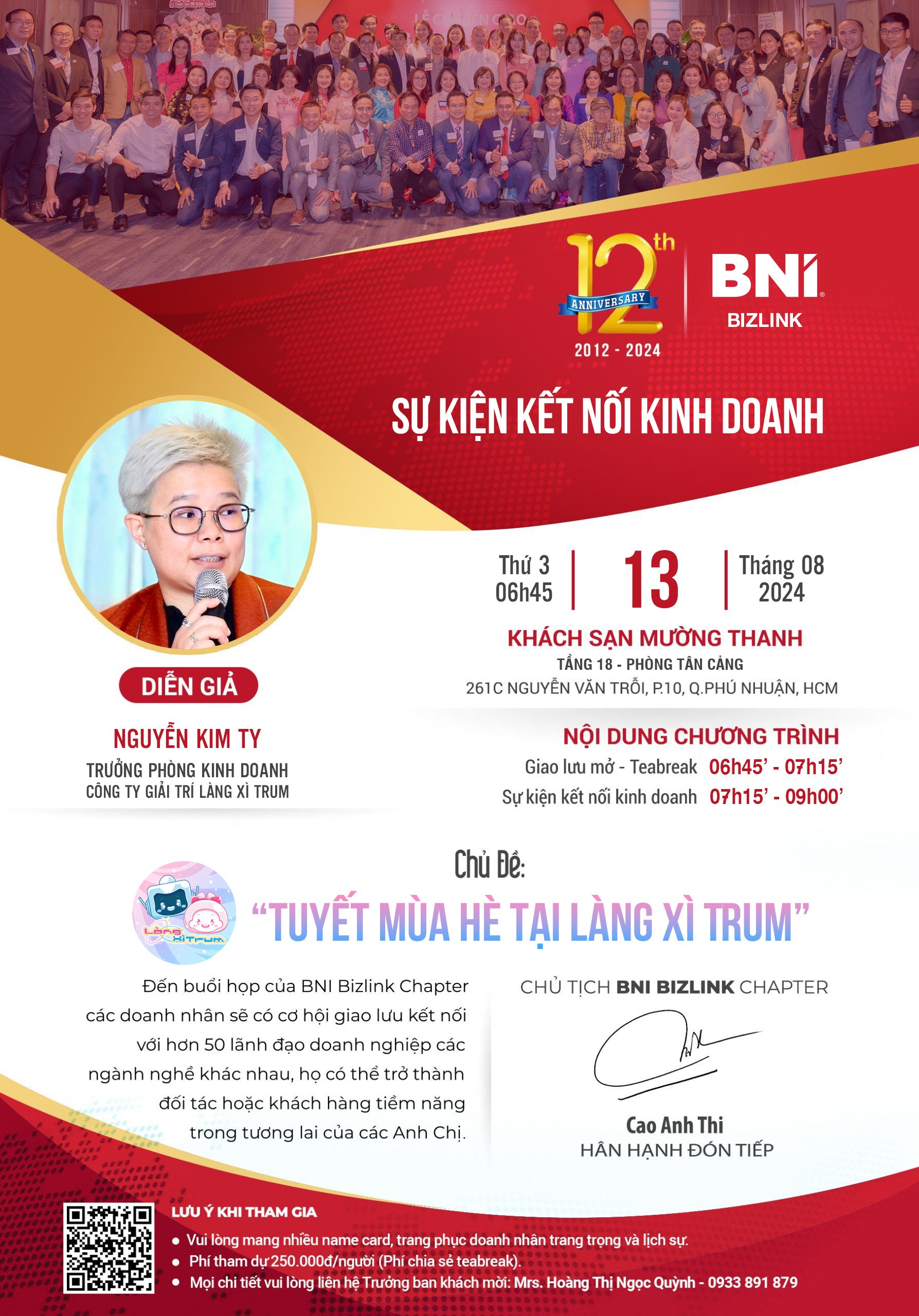 Sự kiện kết nối kinh doanh ngày 13/08