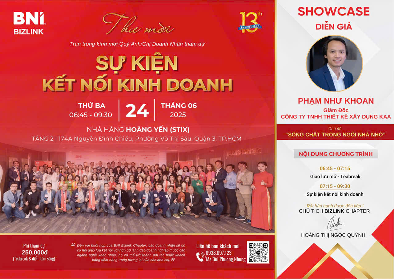 THƯ MỜI THAM DỰ SỰ KIỆN KẾT NỐI KINH DOANH NGÀY 24/06/2025